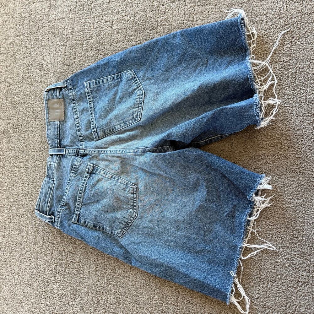 AG Adriano Goldschmied 27R Kerah High Rise A Line Denim Bermuda Shorts - Picture 2 of 6